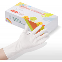 Vienkartinės pirštinės Gloves Vinyl PVC Gloves Size Kids White
