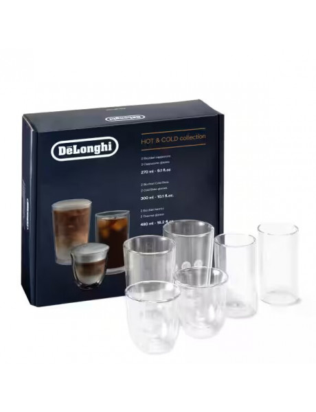 DOVANŲ RINKINYS HOT & COLD COLLECTION DELONGHI SET DLSC326 6GLASS