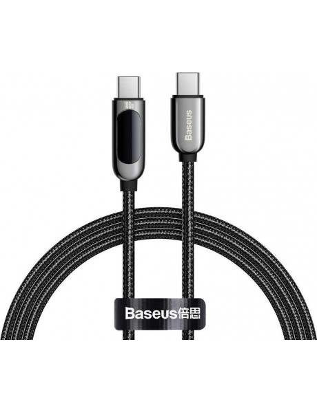Kabelis Baseus Display Fast Charging Data Cable Type-C to C 100W 1m Black