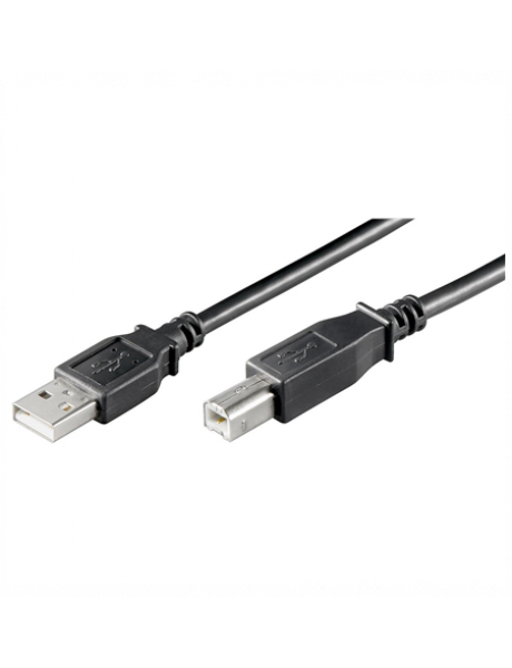 Kabelis Goobay USB 2.0 Hi-Speed cable 68900 1.8 m, Black, USB-A to USB-B
