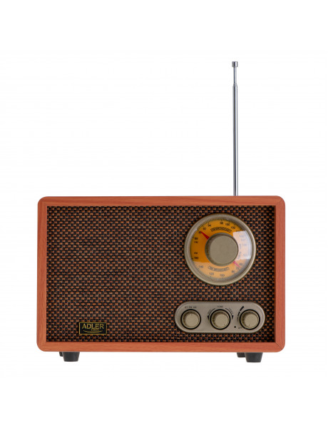 RADIJA Adler Retro Radio AD 1171 10 W, Brown, Bluetooth