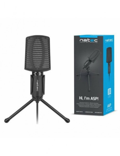 MIKROFONAS Natec Microphone NMI-1236 Asp Black, Wired