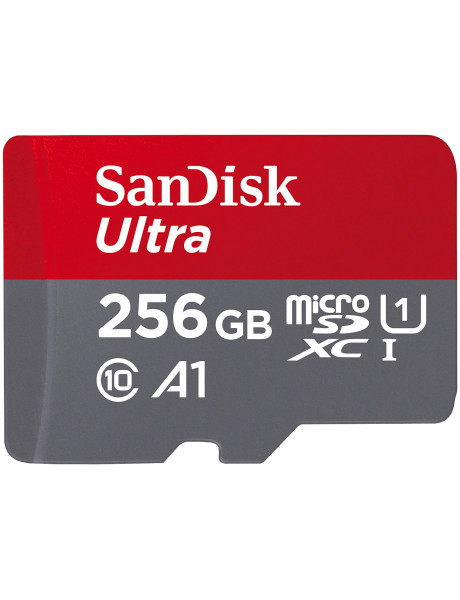 Atminties kortelė SanDisk Ultra microSDXC 256GB + SD Adapter 150MB/s A1 Class