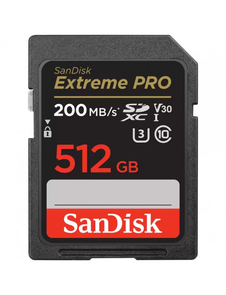Atminties kortelė SanDisk Extreme PRO 512GB SDXC Memory Card + 2 years RescueP