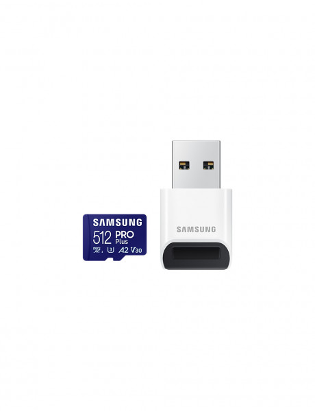 Atminties kortelė MB-MD512SB/WW MicroSDXC Memory Card Samsung PRO PLUS 512GB With card reader