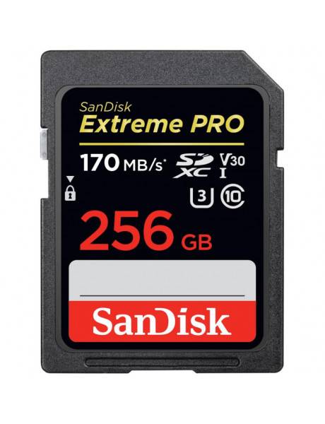 ATMINTIES KORTELĖ SanDisk Extreme Pro SDXC Card 256GB - 170MB/s V30 UHS-IU3