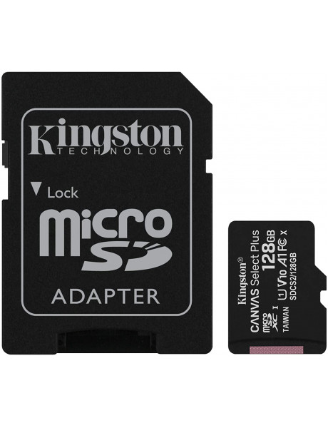ATMINTIES KORTELĖ Kingston Canvas Select Plus UHS-I 128 GB, MicroSDXC, SDCS2/128GB
