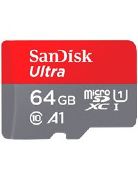 ATMINTIES KORTELĖ SanDisk Ultra Android microSDXC 64GB + SD Adapter 100MB/s A1