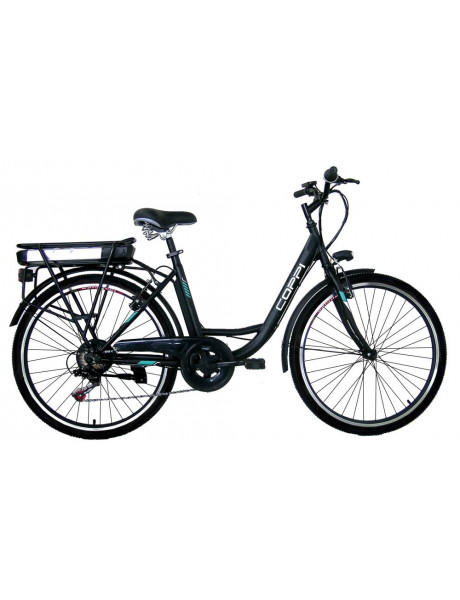 Elektrinis dviratis Coppi CEHL26206 26'' Lady Black Steel