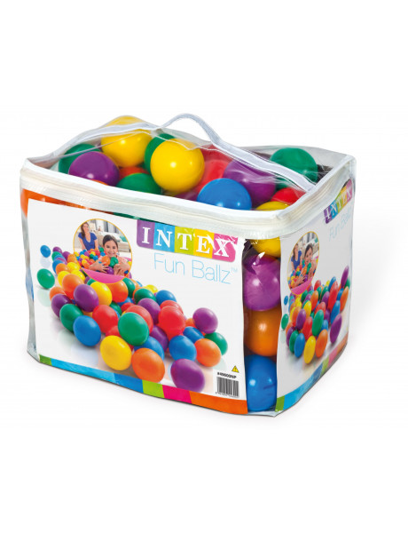 Plastikiniai kamuoliukai Intex Fun Balls PE, PVC, Carry bag, 100 pcs, 8 cm
