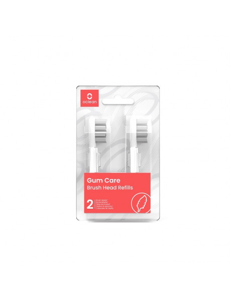 DANTŲ ŠEPETELIO ANTGALIAI Oclean Gum Care Brush Head W02 White 2 pcs