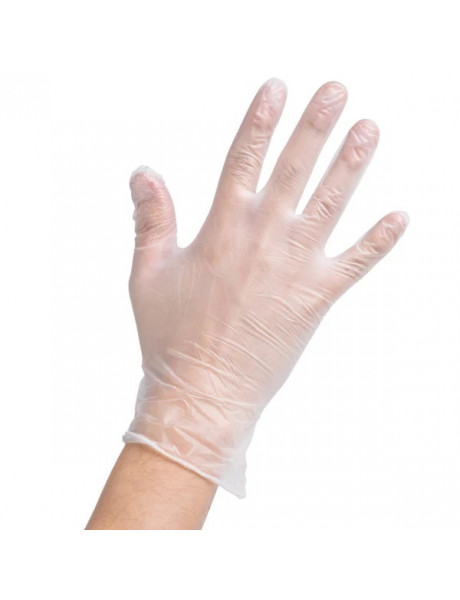 Vienkartinės pirštinės Gloves Vinyl PVC Gloves Size M White