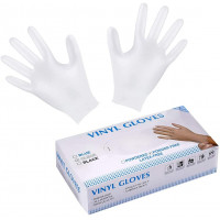 Vienkartinės pirštinės Gloves Vinyl PVC Gloves Size L Black