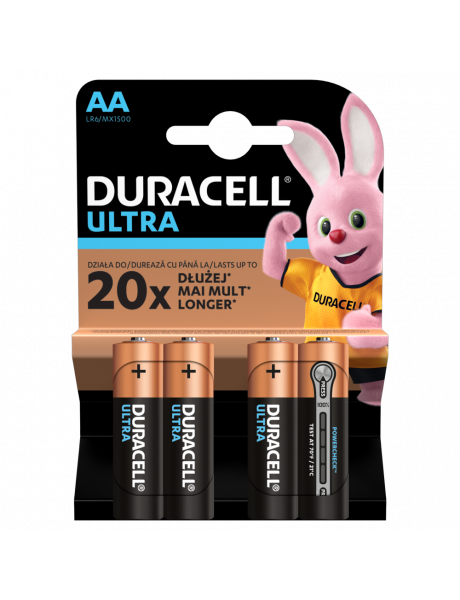 Baterijos DURACELL Ultra AA, 4vnt.