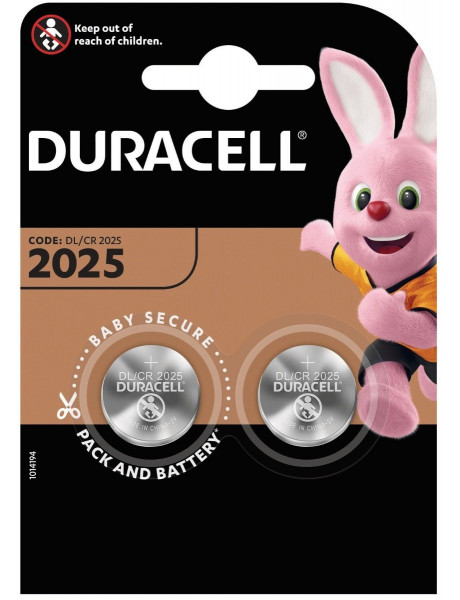 Baterijos DURACELL 2025, 2vnt.