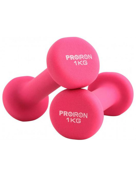 Hanteliai ProIron PRKNED01K Dumbbell Weight Set, 2 pcs, 1 kg, Pink