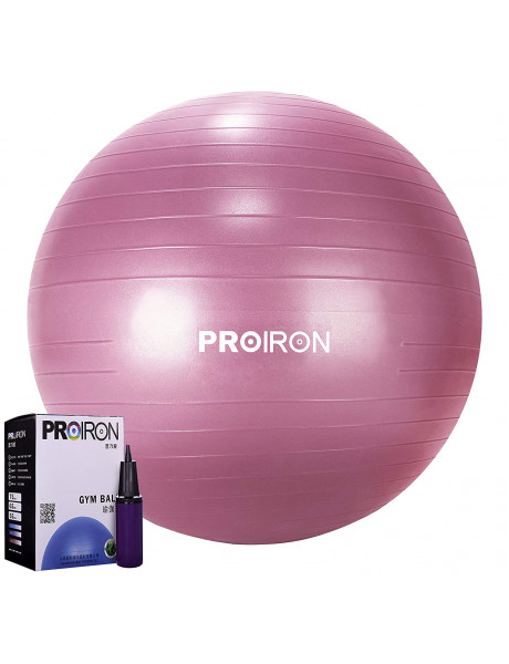 Kamuolys PROIRON Exercise Yoga Ball Balance Ball, Diameter: 75 cm, Thickness: 2 mm, Red, PVC