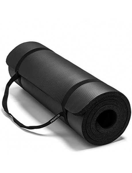 Treniruočių kilimėlis PROIRON Exercise Mat Black, Rubber Foam, 180 x 61 x 1.5 cm, Rolled up diameter