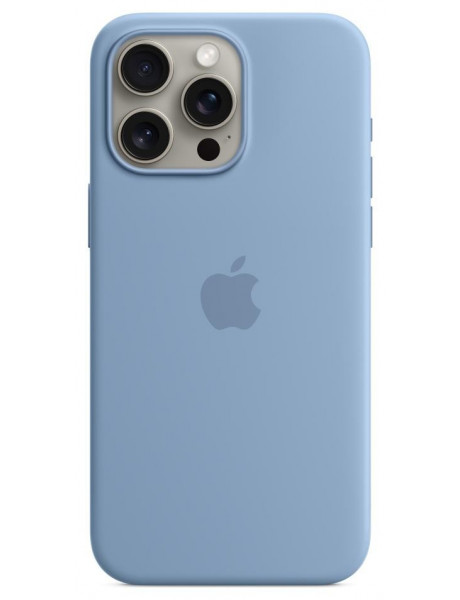 Dėklas iPhone 15 Pro Max Silicone Case with MagSafe - Winter Blue