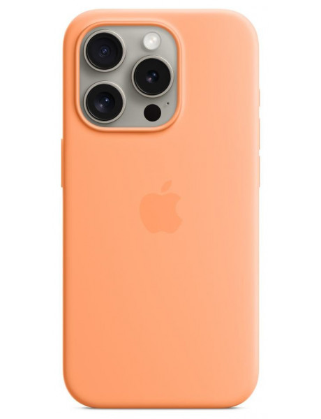 Dėklas iPhone 15 Pro Silicone Case with MagSafe - Orange Sorbet