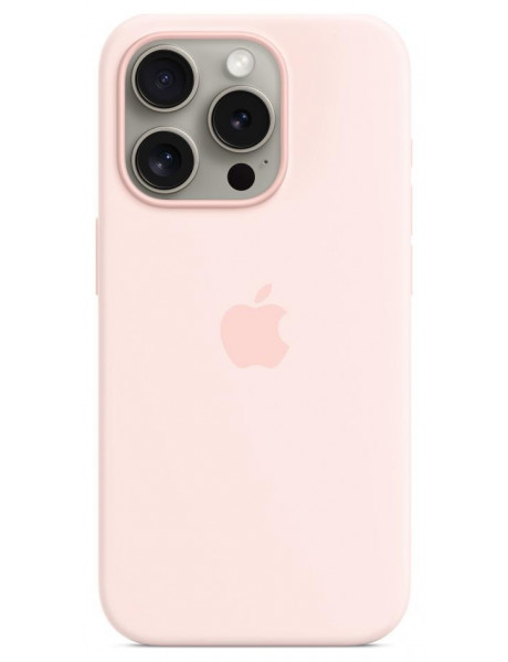 Dėklas iPhone 15 Pro Silicone Case with MagSafe - Light Pink