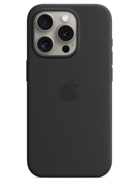 Dėklas iPhone 15 Pro Silicone Case with MagSafe - Black