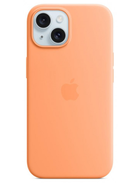 Dėklas iPhone 15 Silicone Case with MagSafe - Orange Sorbet