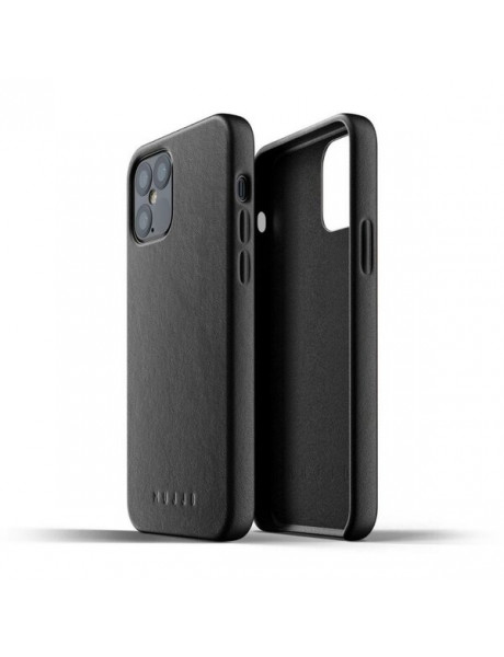 Dėklas BK Mujjo Full Leather Case for iPhone 12/12 Pro - Black
