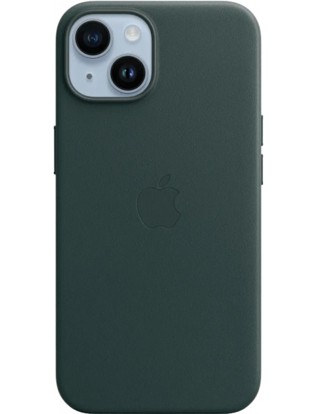 Dėklas iPhone 14 Leather Case with MagSafe - Forest Green