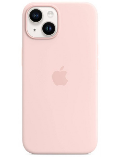 Dėklas iPhone 14 Silicone Case with MagSafe - Chalk Pink