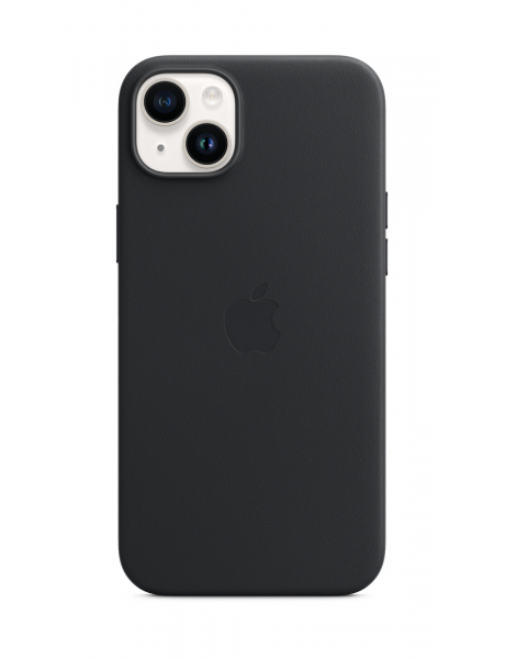 Dėklas iPhone 14 Plus Leather Case with MagSafe - Midnight