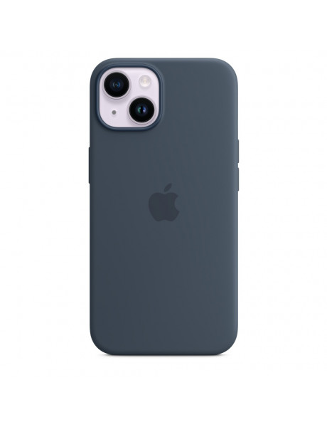 Dėklas iPhone 14 Silicone Case with MagSafe - Storm Blue