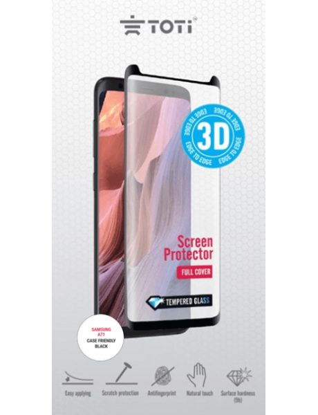 Apsauginis stiklas Toti TEMPERED glass 3D screen protector full cover
for Galaxy A71 (2020) Casefri