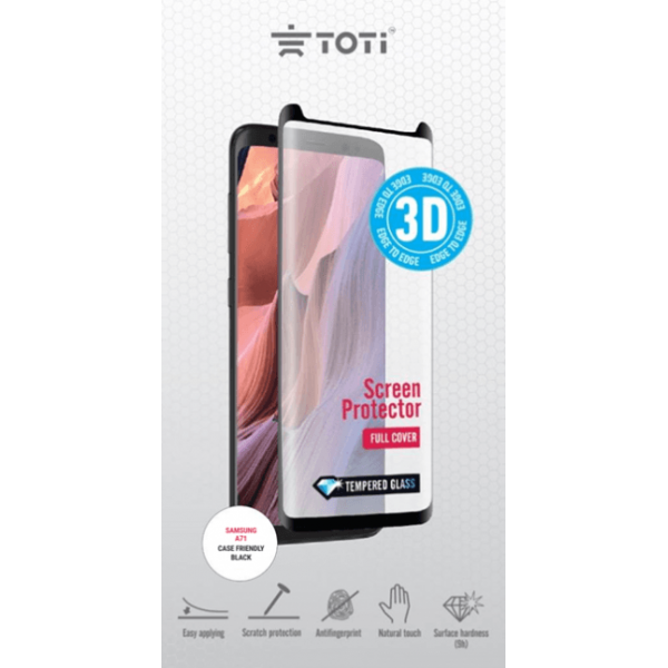Apsauginis stiklas Toti TEMPERED glass 3D screen protector full cover
for Galaxy A71 (2020) Casefri
