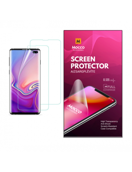 MOCCO FULL COVERAGE0.125MM CLEAR SCREENPROTECTOR FOR SAMSUNGG975 GALAXY S10 PLUS(EU BLISTER)