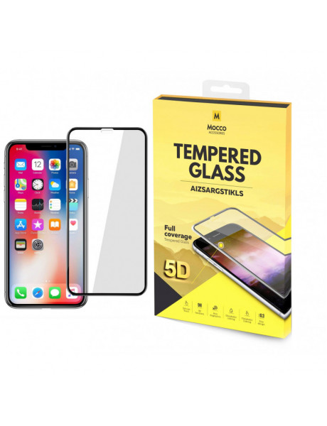 MOCCO FULL GLUE 5DSIGNATURE EDITIONTEMPERED GLASS FULLCOVERAGE WITH FRAMEAPPLE IPHONE XR BLACK