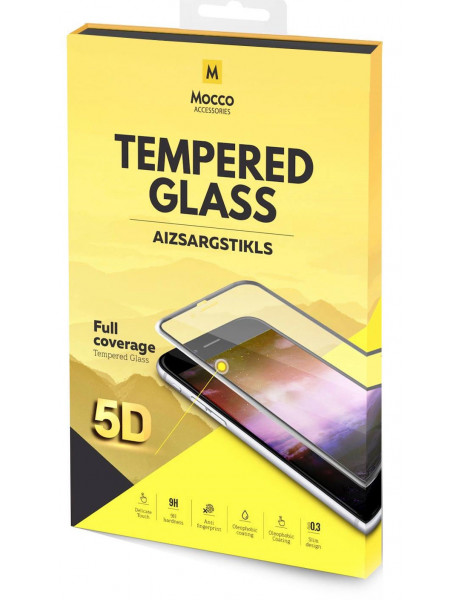 Apsauginis stiklas Mocco Full Glue 5D Signature Edition Tempered Glass Full Coverage with Frame Appl