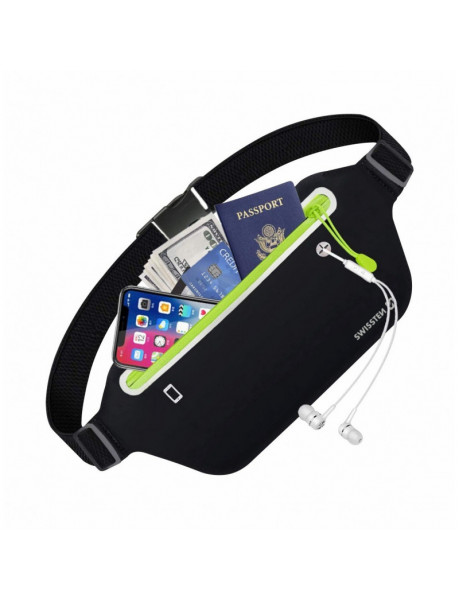 Dėklas Swissten Waist Bag for phones up to 7 inches Black