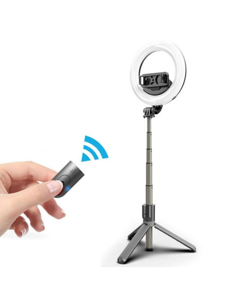 Mocco 4in1 Universal SelfieStick with 3-Tone LED Lamp/ Tripod Stand / BluetoothRemote Control