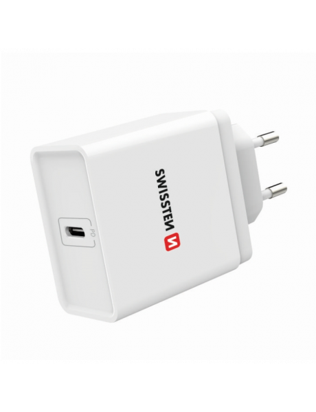 Swissten Premium Travel Charger USB-C 5V / 3A; 9V / 2A; 12V / 1.5A White
