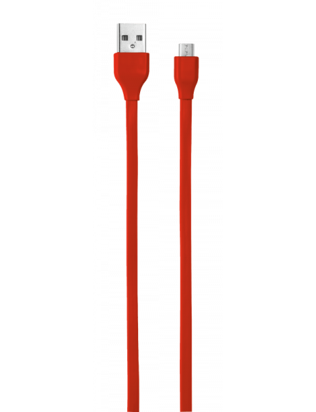 Laidas FLAT MICRO-USB CABLE 1M RED