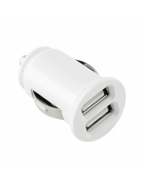 TOTI Dual USB Car Charger 2.1 A, White