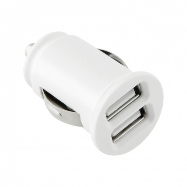 TOTI Dual USB Car Charger 2.1 A, White