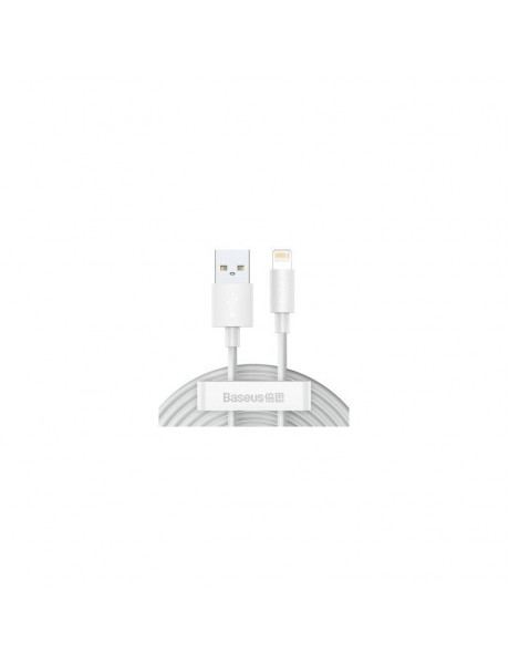 Kabelis Baseus cable kit (USB - Lightning 2 pcs). fast charging 1.5m white