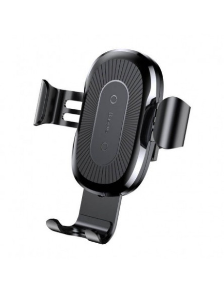 Kroviklis Baseus Wireless Charger Gravity Ventilation Car Holder + Qi Wireless Charger Black