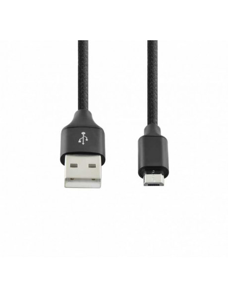 Kabelis SEEK TOTI USB A to Micro USB, 1m Braided cable 2A, Black