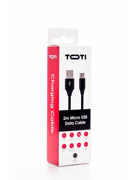 KabelisSEEK TOTI USB A to Micro USB, 2m Braided cable 2A, Black