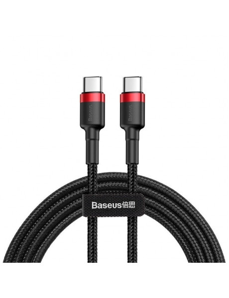 Kabelis USB C - USB C 1.0m QC3.0 PD2.0 Cafule red+black BASEUS
