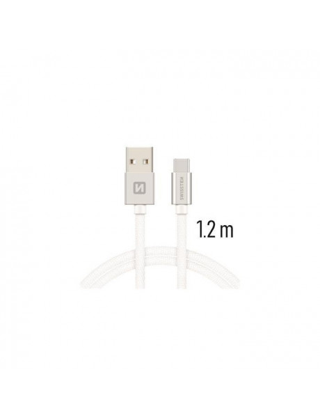 SWISSTEN TEXTILE
UNIVERSAL QUICK CHARGE
3.1 USB-C DATA AND
CHARGING CABLE 1.2M
SILVER
