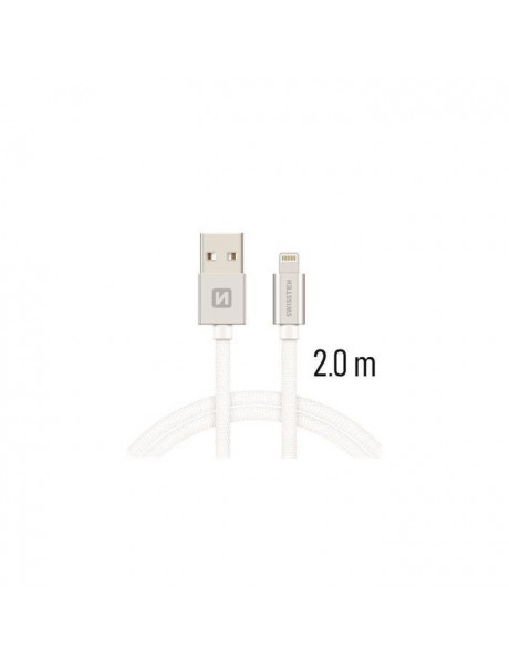 SWISSTEN TEXTILE FAST
CHARGE 3A LIGHTNING
(MD818ZM/A) DATA AND
CHARGING CABLE 2M
SILVER
